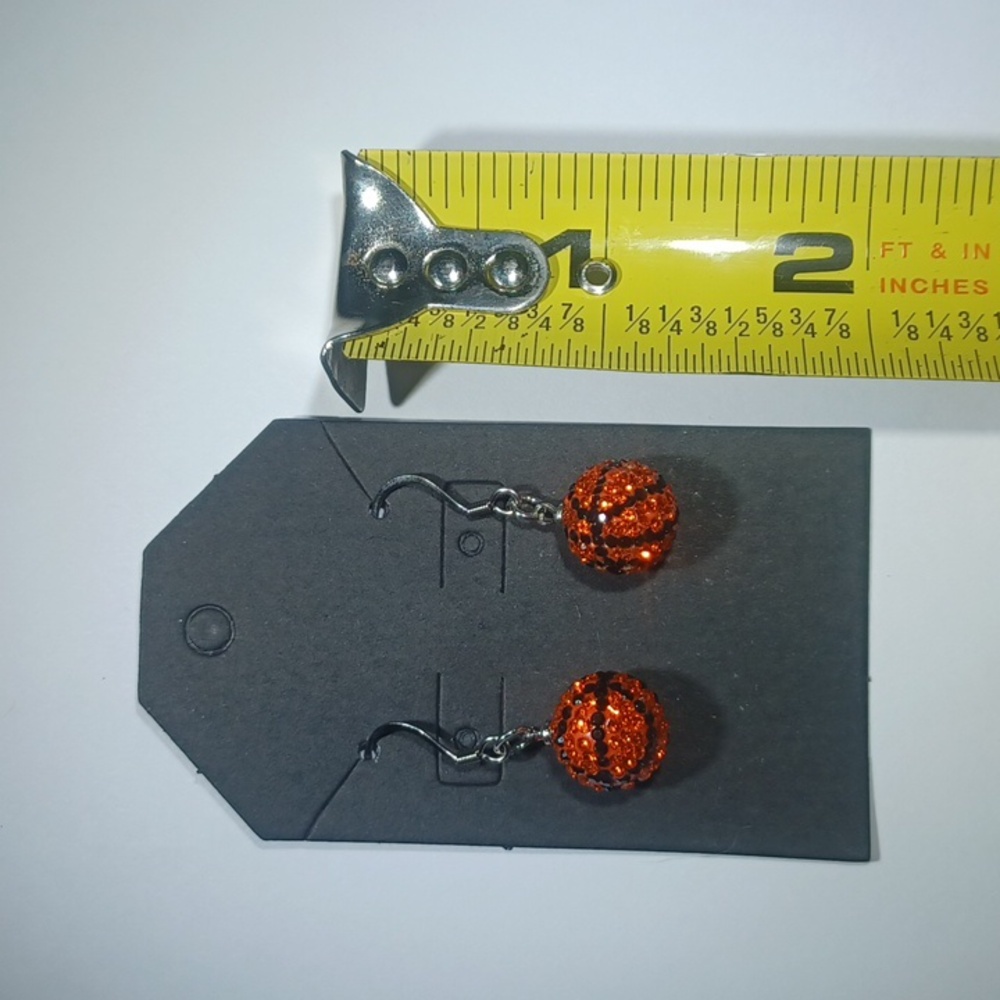 Basketball Earrings Handmade Host Pick - Picture 2 of 3